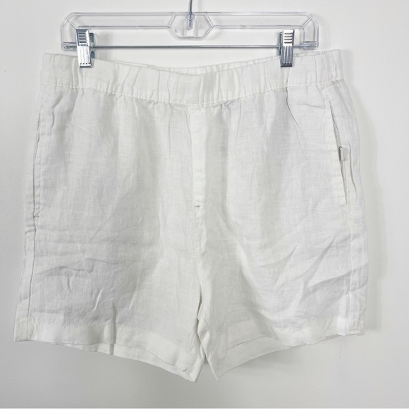 Onia Linen Home Stretch Short Size Medium NWT Monochrome Solid White - Picture 3 of 8